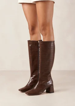 Chalk Alli - Botas De Cuero Vegano Marrones