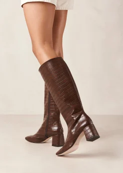Chalk Alli - Botas De Cuero Vegano Marrones