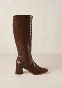 Chalk Alli - Botas De Cuero Vegano Marrones