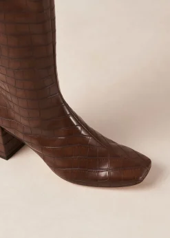 Chalk Alli - Botas De Cuero Vegano Marrones