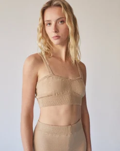 Charm - Top De Punto Beige