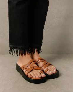Cool - Sandalias Marrones De Piel