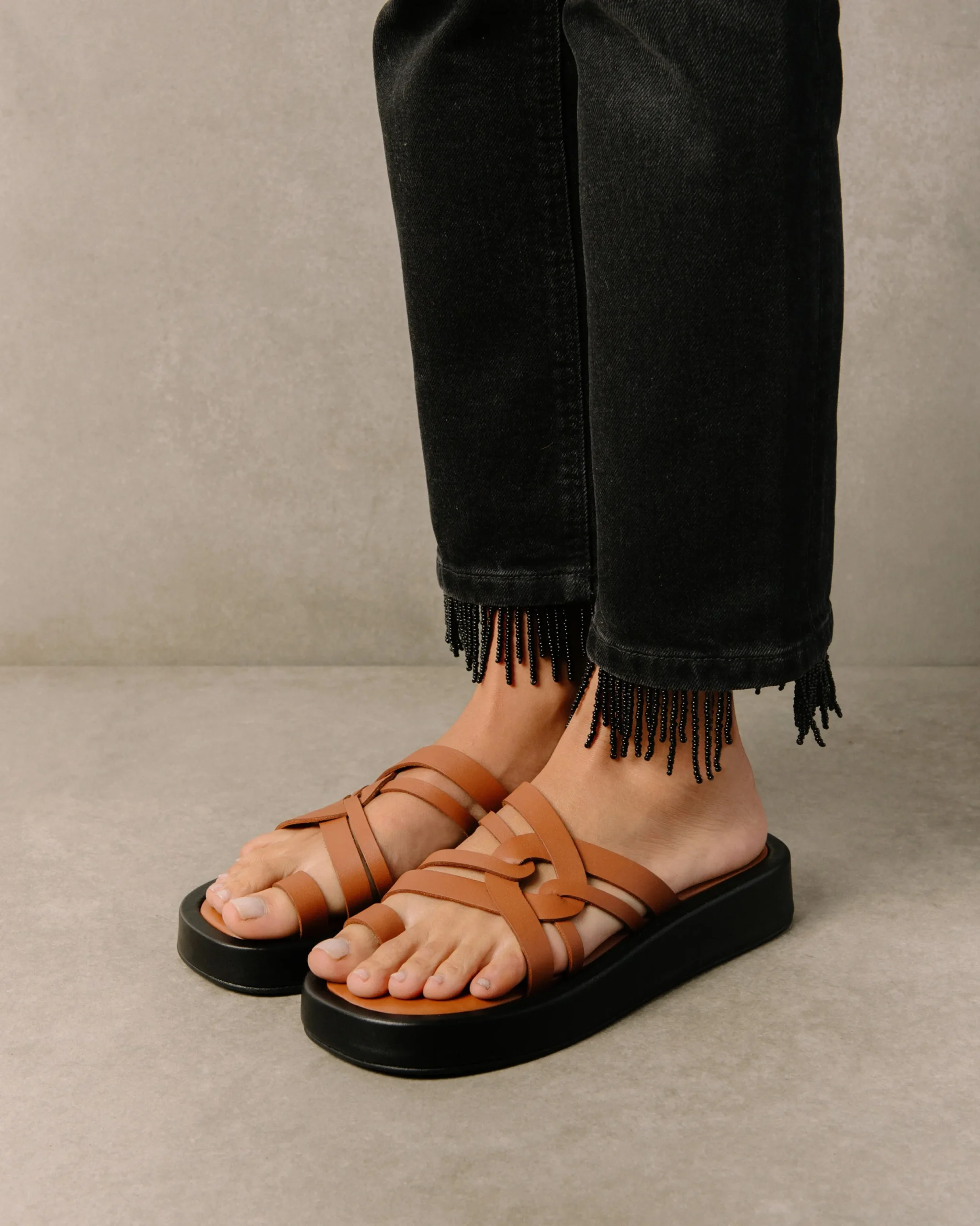 Cool - Sandalias Marrones De Piel