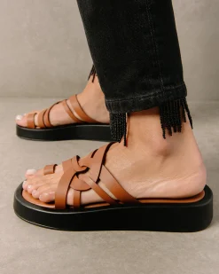 Cool - Sandalias Marrones De Piel