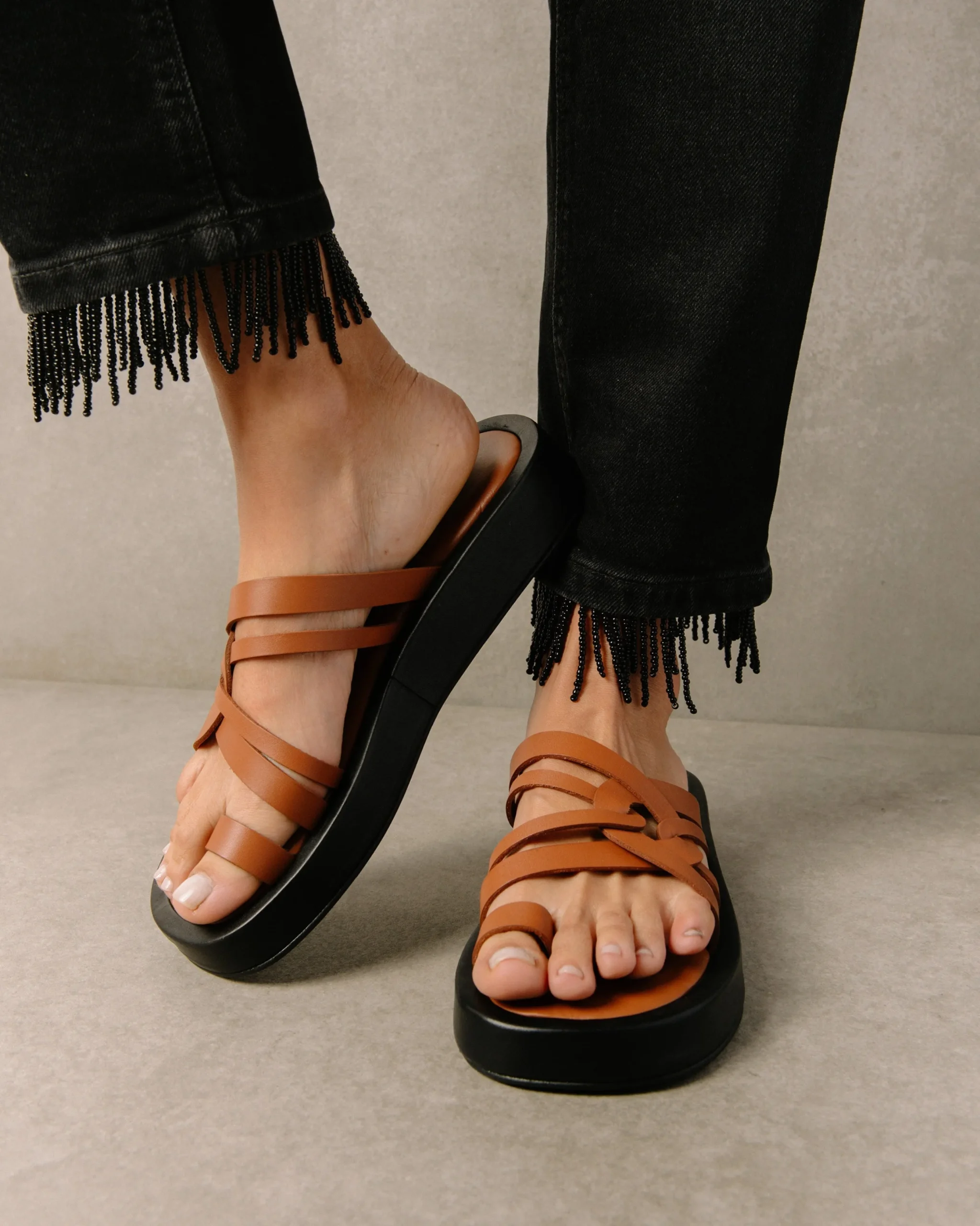 Cool - Sandalias Marrones De Piel