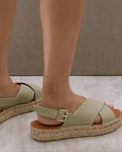 Crossed Linen - Alpargatas Azules De Lona