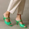 Daisy - Sandalias De Piel Verde