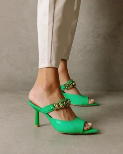 Daisy - Sandalias De Piel Verde