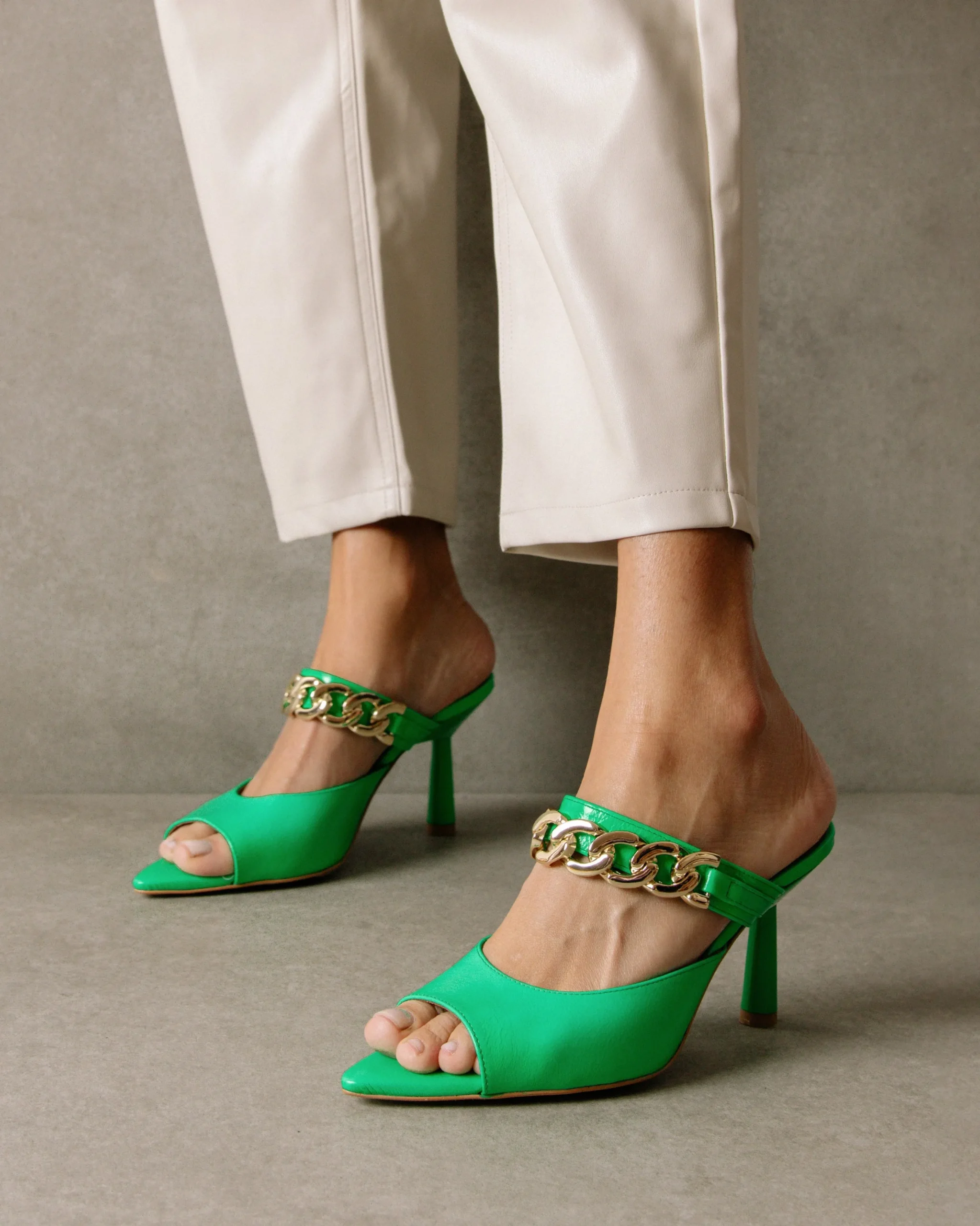 Daisy - Sandalias De Piel Verde