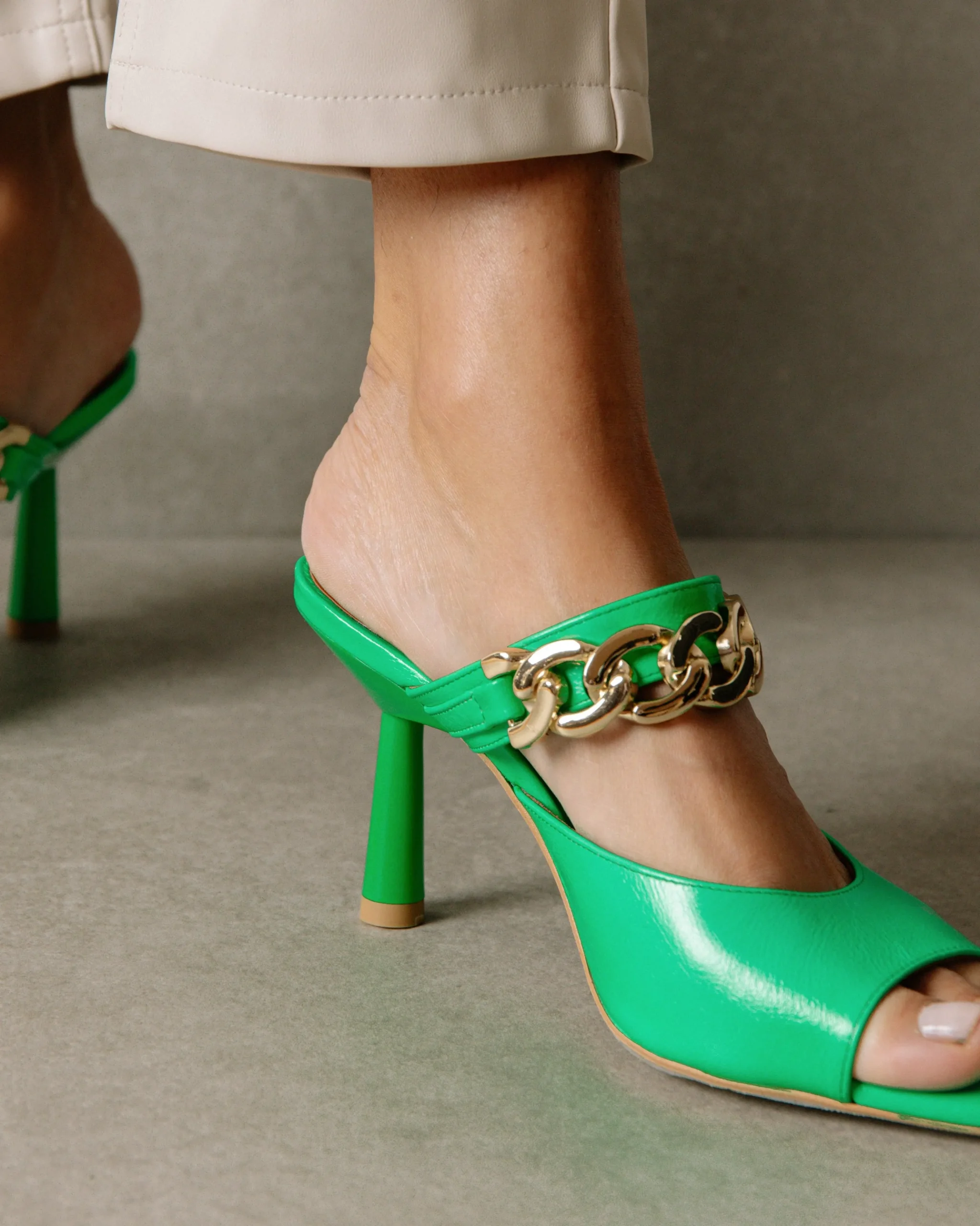 Daisy - Sandalias De Piel Verde