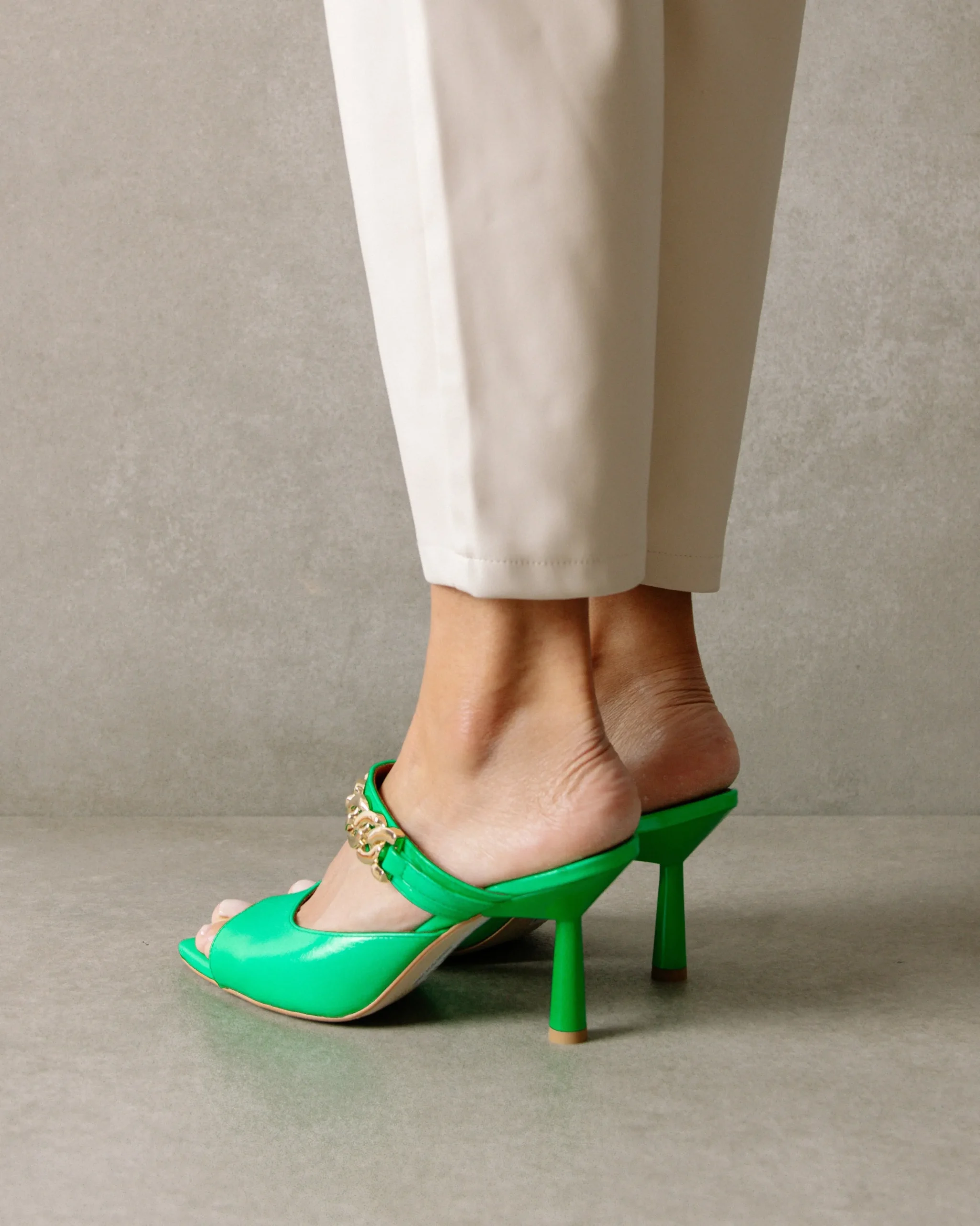 Daisy - Sandalias De Piel Verde