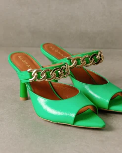 Daisy - Sandalias De Piel Verde