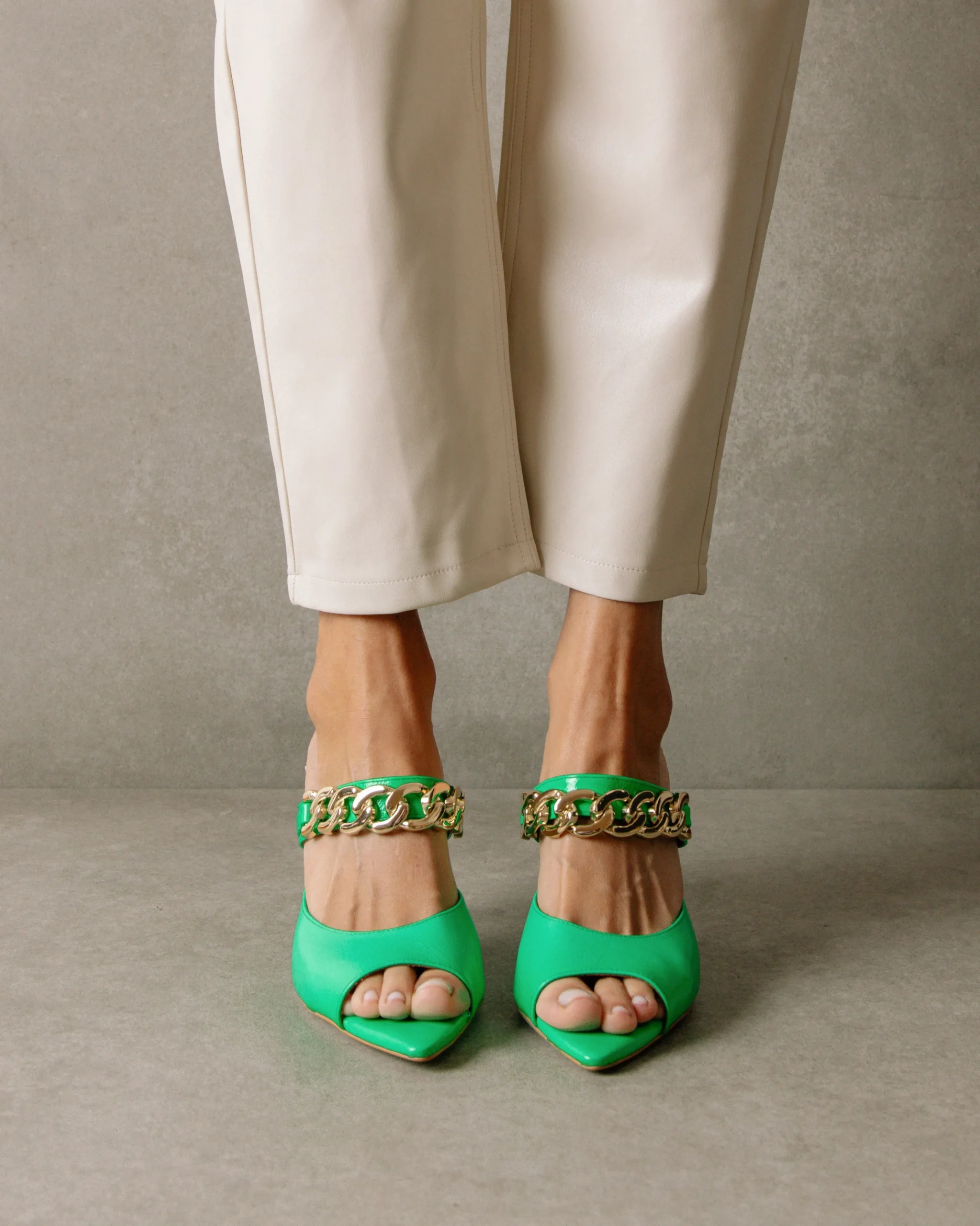 Daisy - Sandalias De Piel Verde