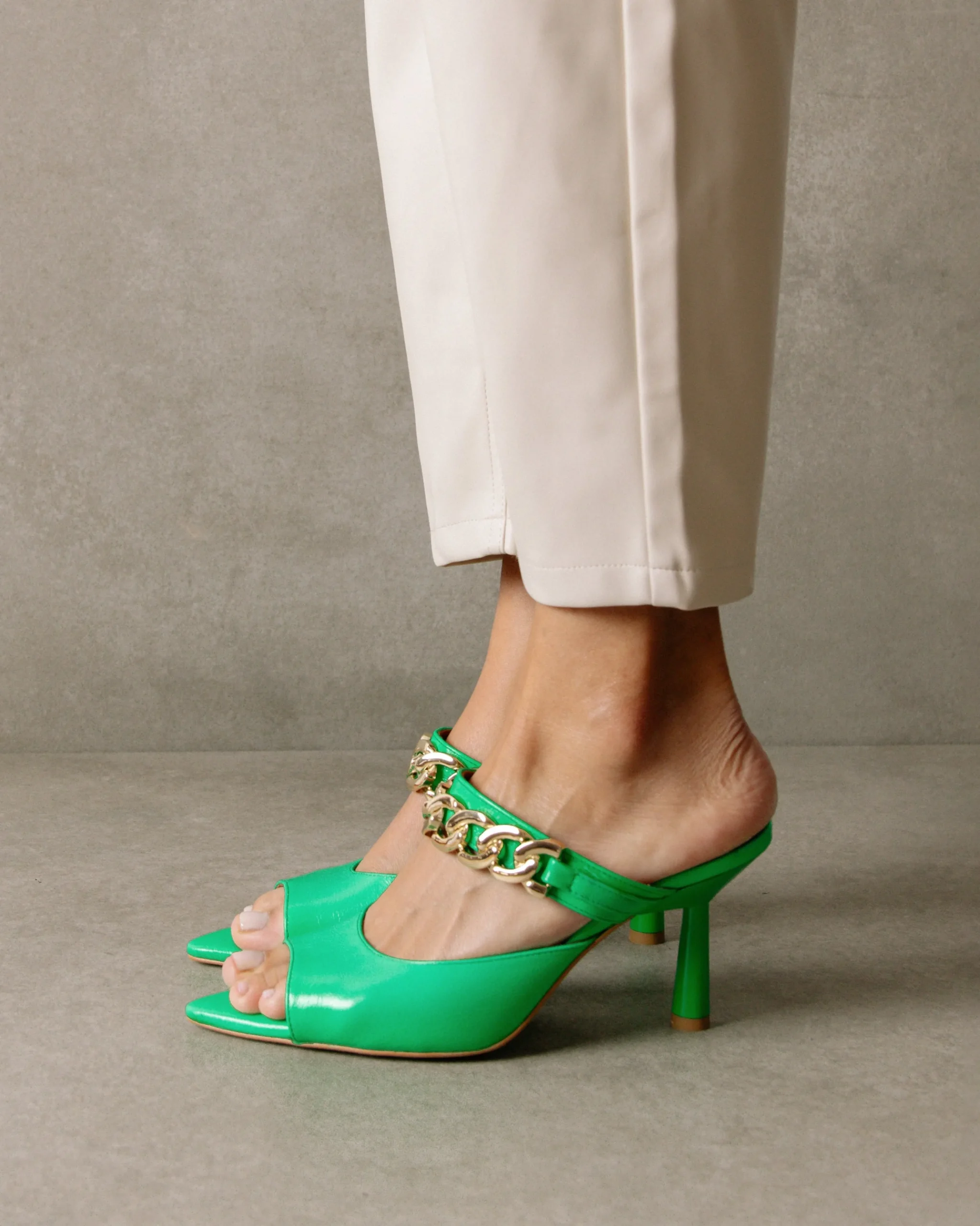 Daisy - Sandalias De Piel Verde