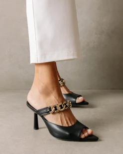 Daisy - Sandalias Negras De Piel
