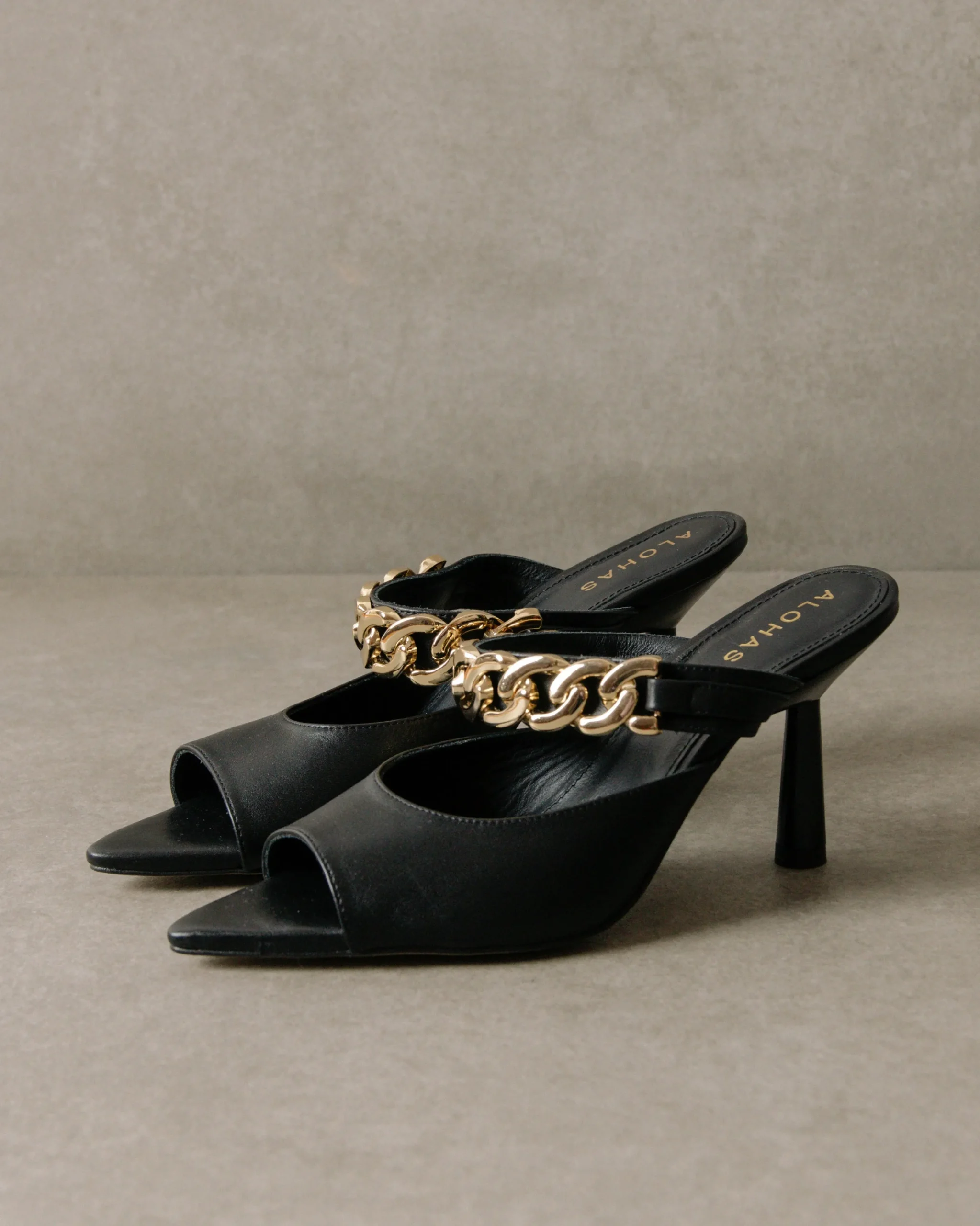 Daisy - Sandalias Negras De Piel