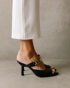Daisy - Sandalias Negras De Piel
