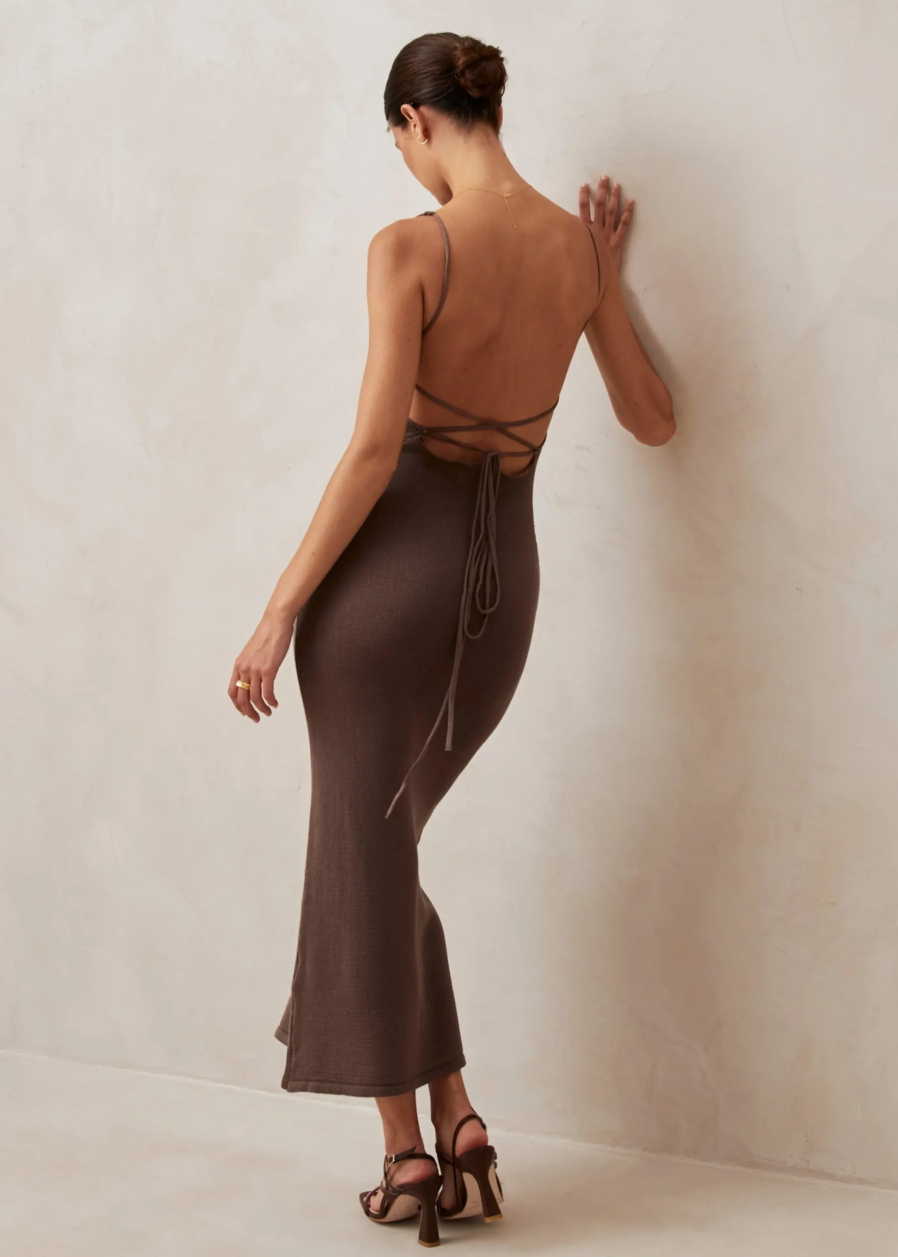 Delicate - Vestido De Punto Marrón