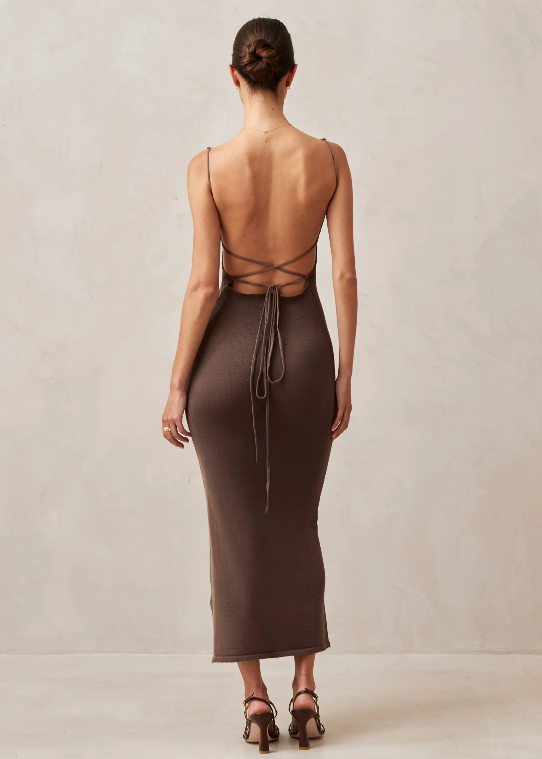 Delicate - Vestido De Punto Marrón