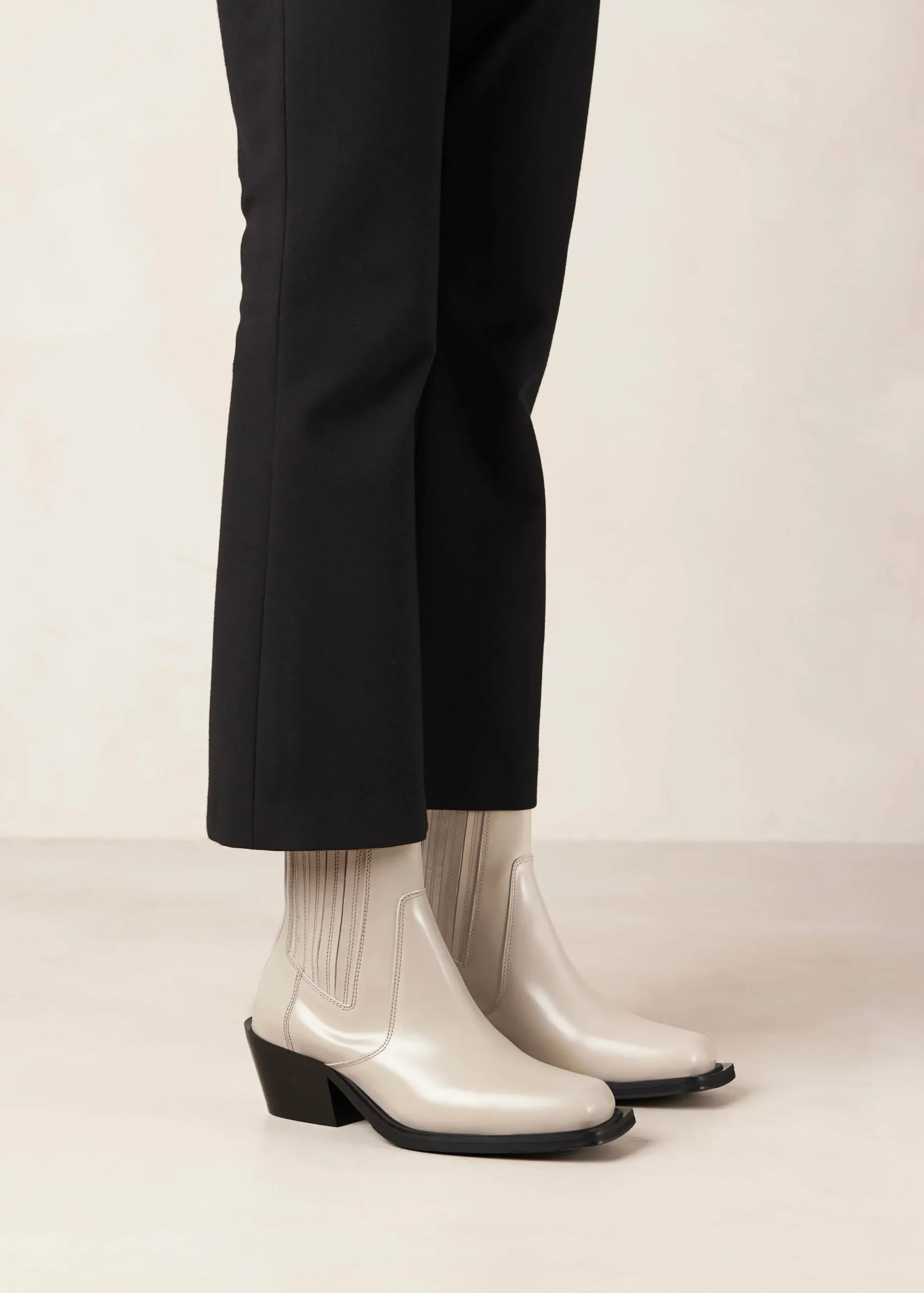 Denver Botines De Cuero En Color Crema