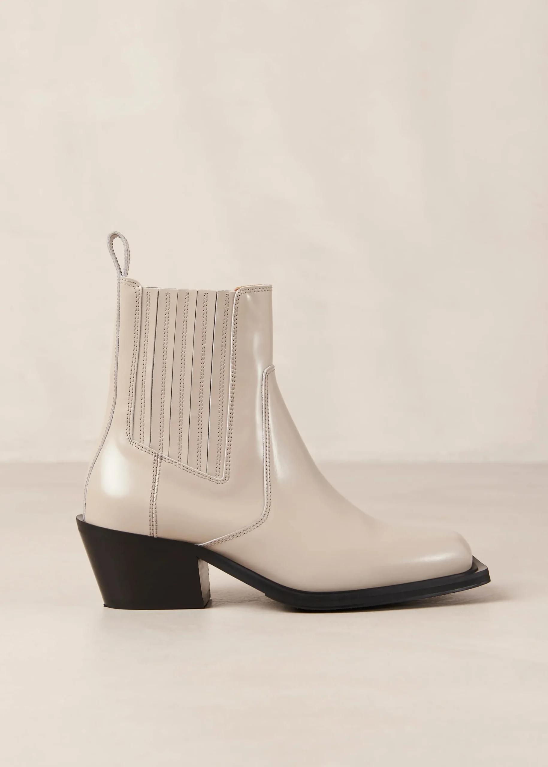Denver Botines De Cuero En Color Crema