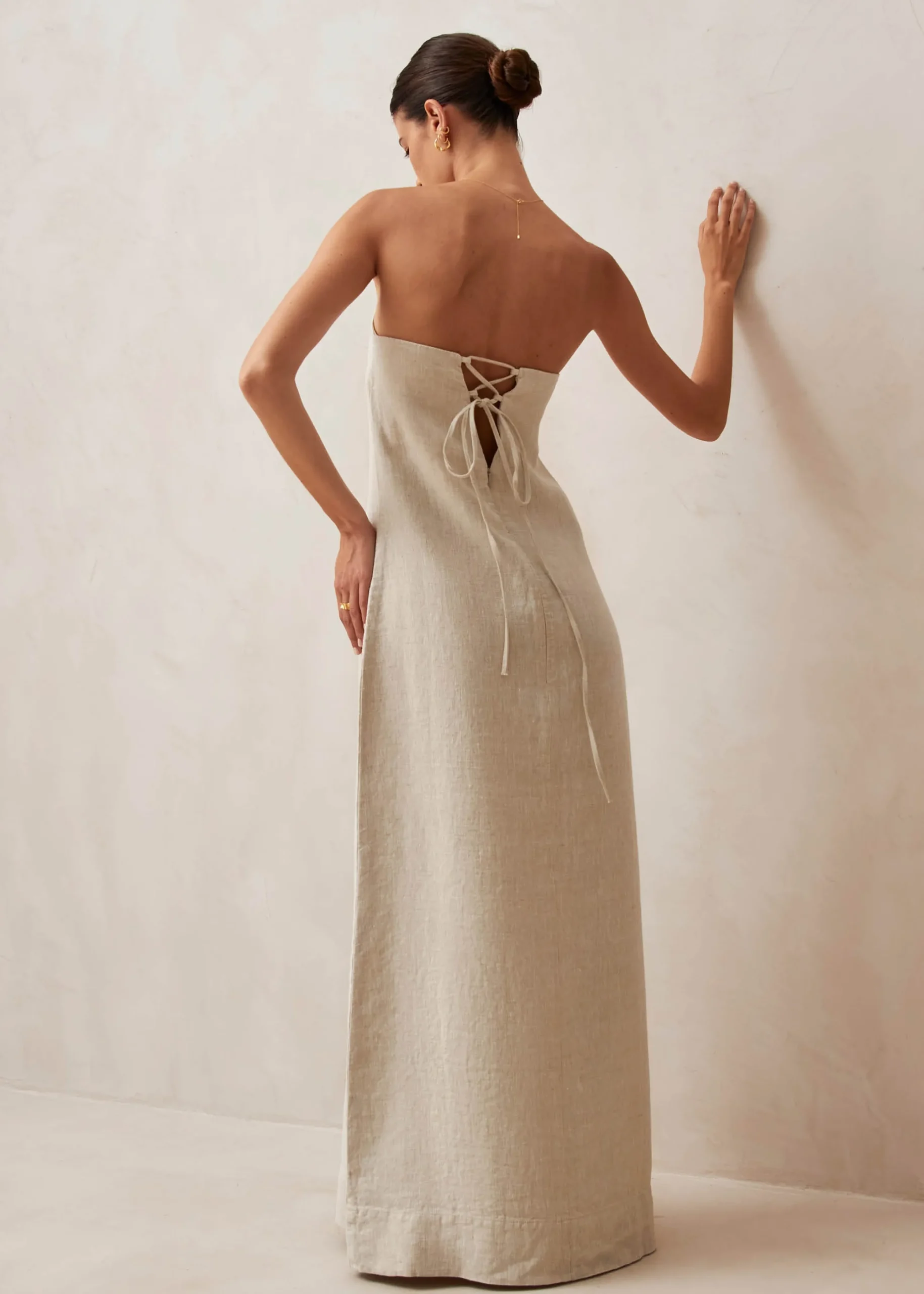 Dinka Vestido Maxi Beige