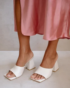 Dune - Sandalias Blancas De Piel