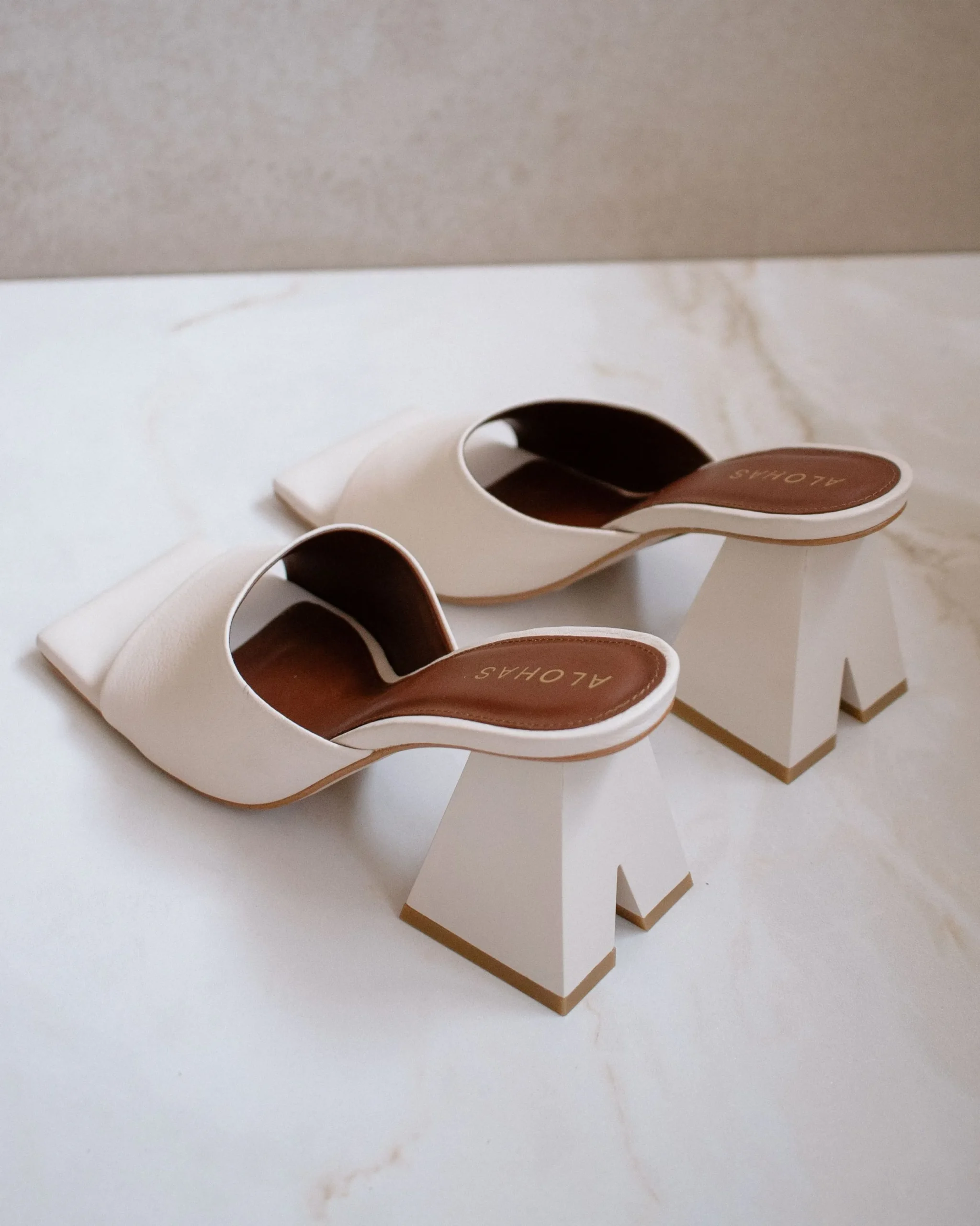Dune - Sandalias Blancas De Piel