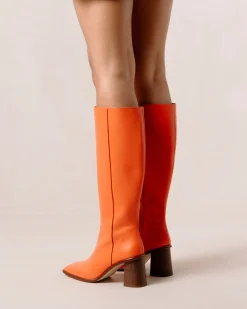 East - Botas Naranjas De Piel