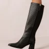 East Pleated - Botas Negras De Piel