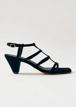 Elara Sandalias De Ante Negro