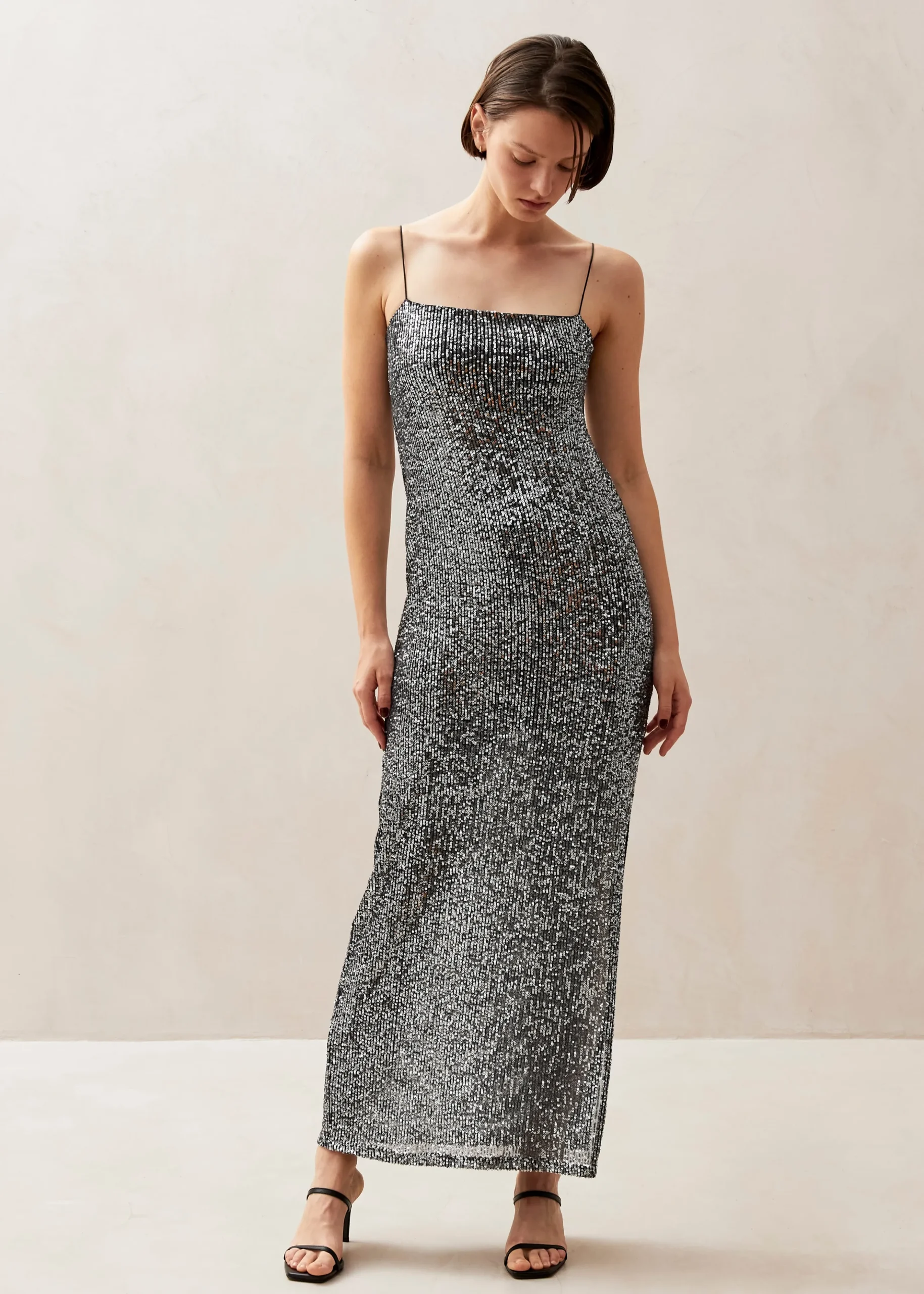 Elmi - Vestido Midi Plateado