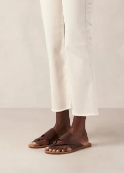 Eugene - Sandalias De Dedo Marrones De Piel