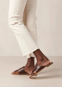 Eugene - Sandalias De Dedo Marrones De Piel