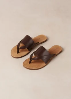 Eugene - Sandalias De Dedo Marrones De Piel