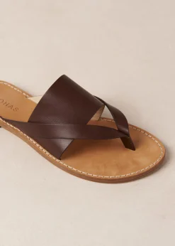 Eugene - Sandalias De Dedo Marrones De Piel