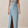 Falda De Denim Azul Mariana