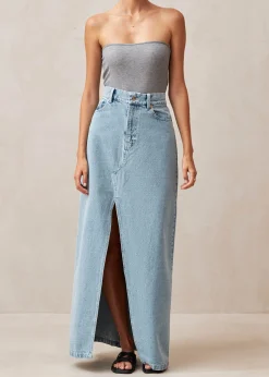 Falda De Denim Azul Mariana