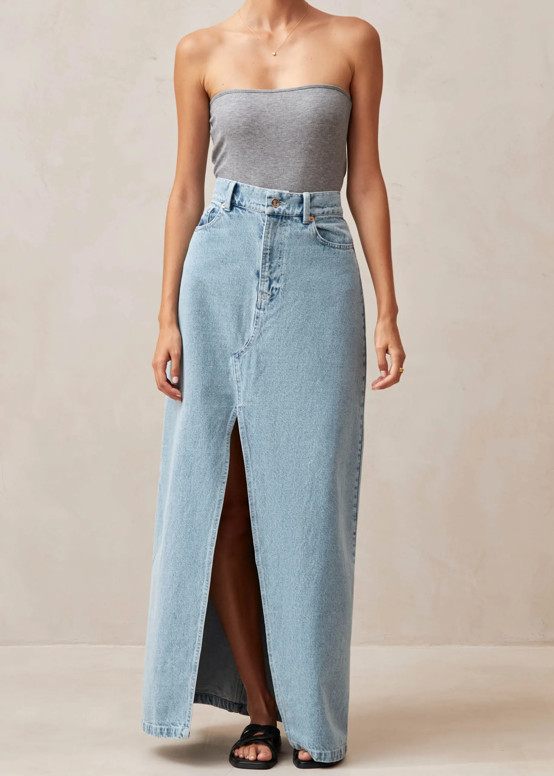 Falda De Denim Azul Mariana