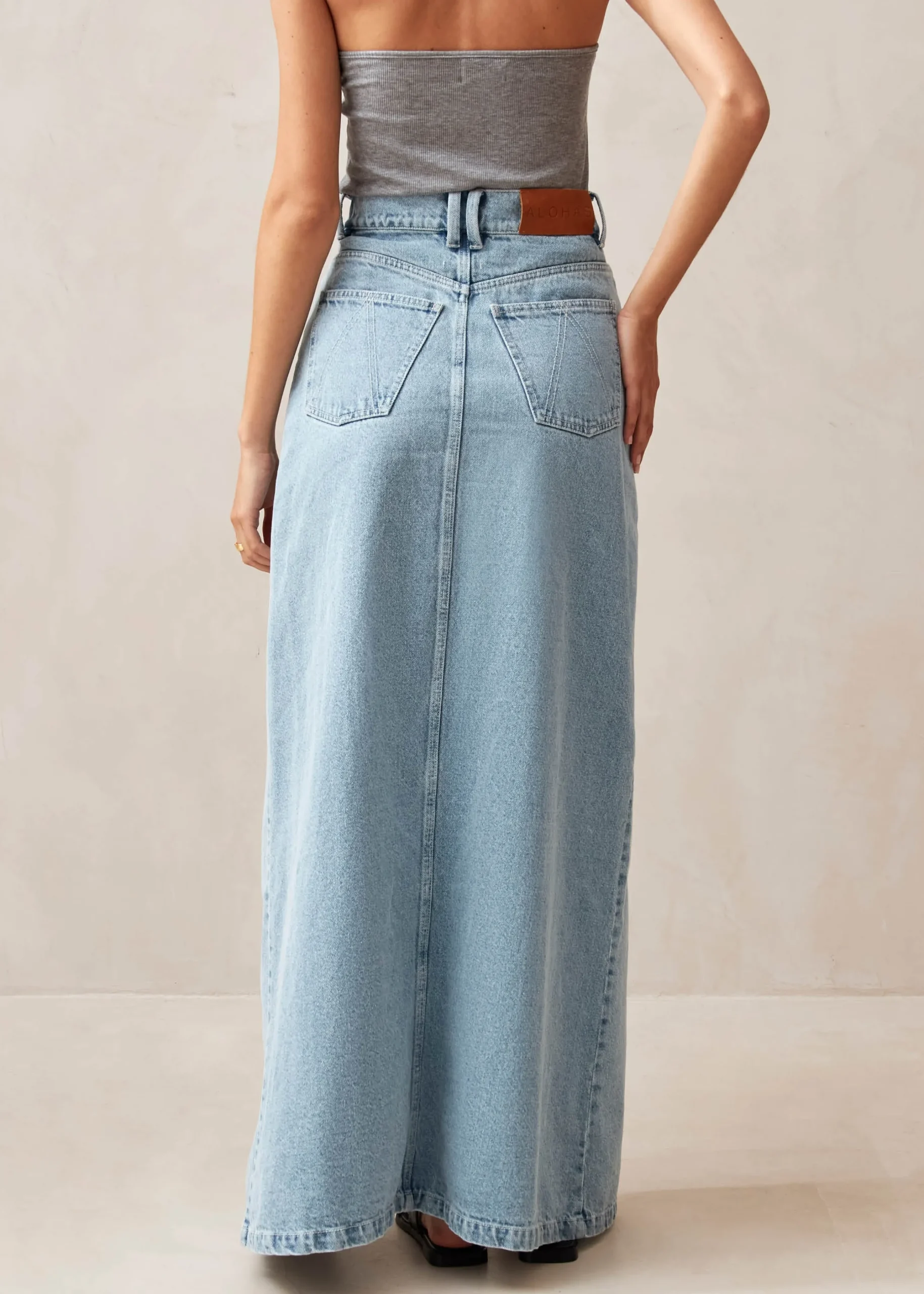 Falda De Denim Azul Mariana