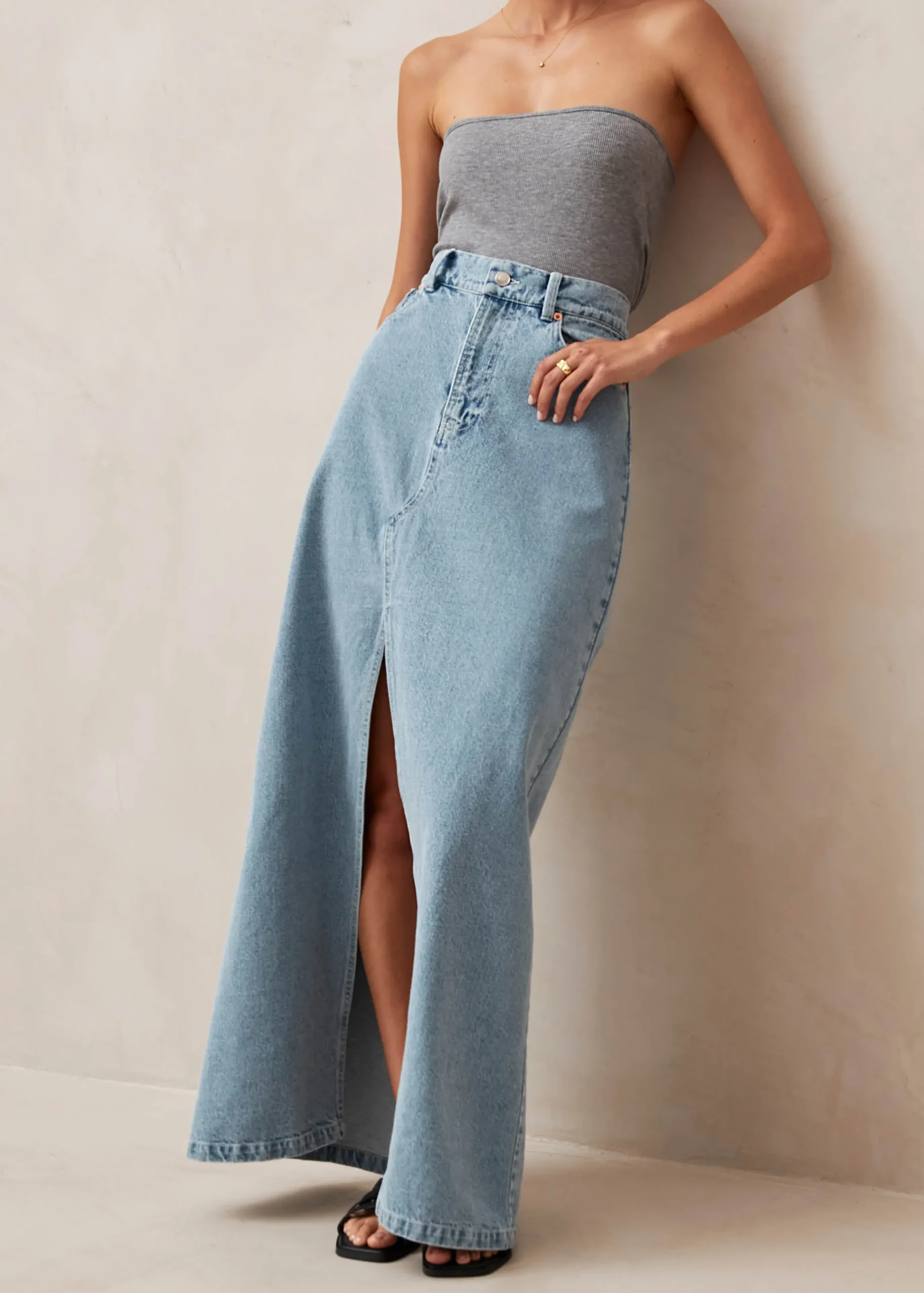 Falda De Denim Azul Mariana
