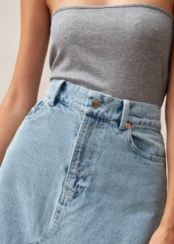 Falda De Denim Azul Mariana