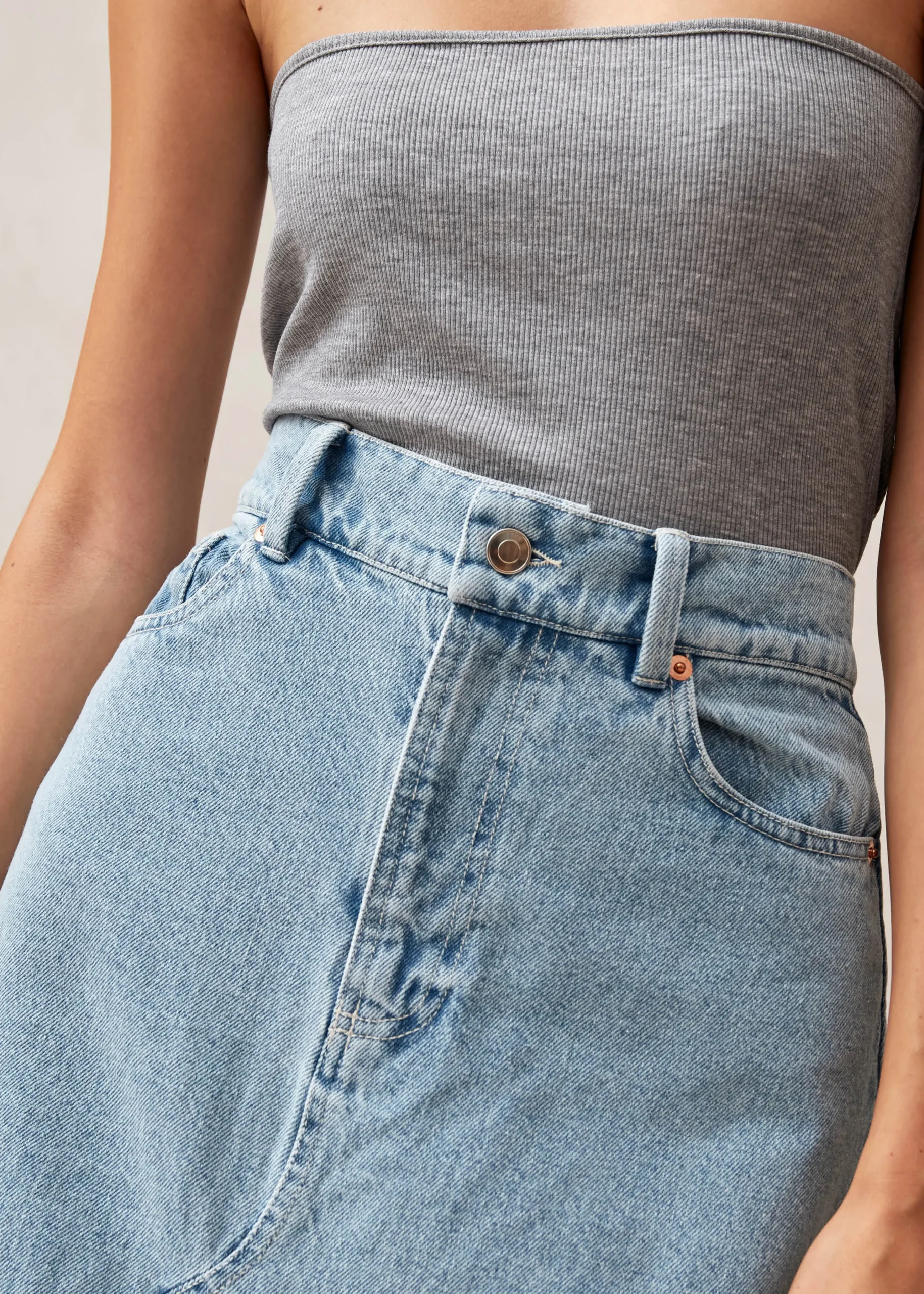 Falda De Denim Azul Mariana