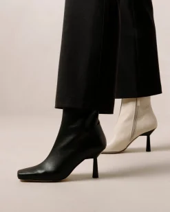 Frappé - Botas Negras Y Blancas De Piel