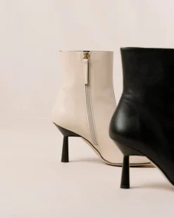 Frappé - Botas Negras Y Blancas De Piel