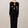Freja - Vestido Negro De Viscosa