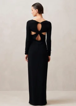 Freja - Vestido Negro De Viscosa