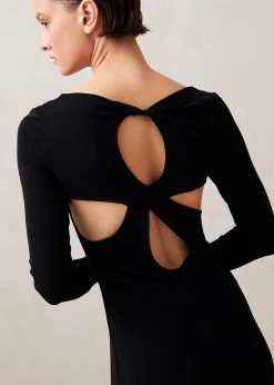 Freja - Vestido Negro De Viscosa
