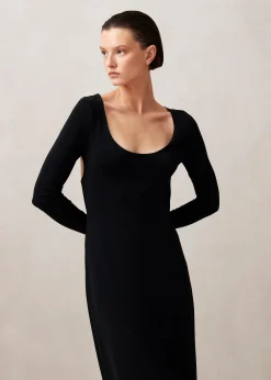 Freja - Vestido Negro De Viscosa