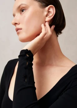 Freja - Vestido Negro De Viscosa